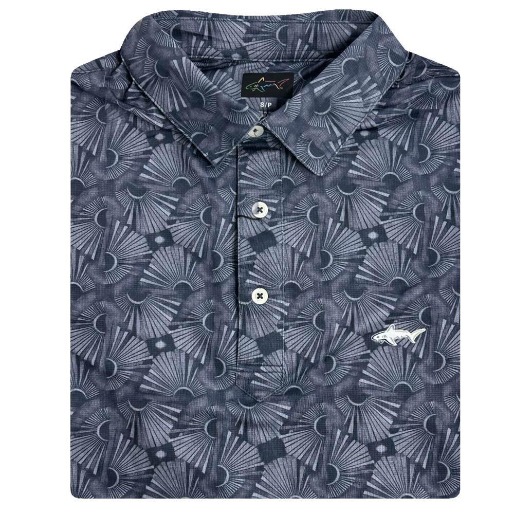 Greg Norman Mens Sunset Short Sleeve Polo - Navy