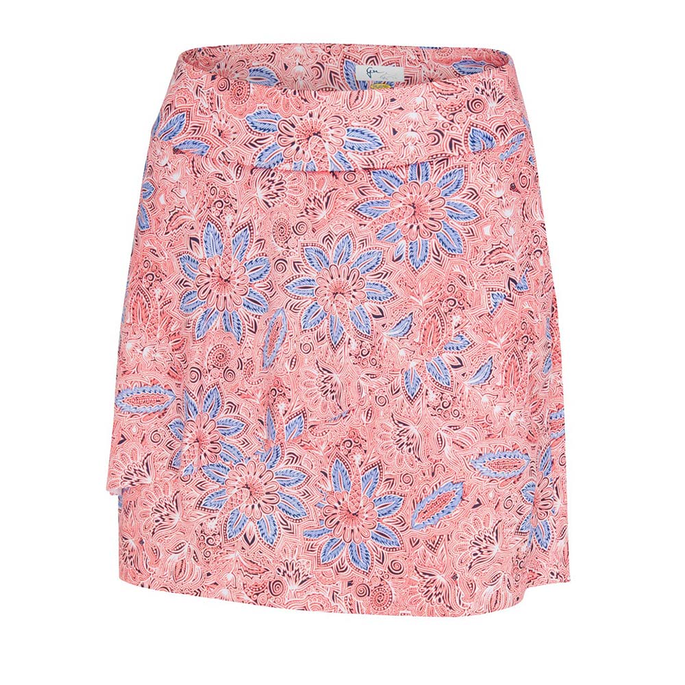 Greg Norman Ladies Breezy 17" Pull On Skort - Clementine