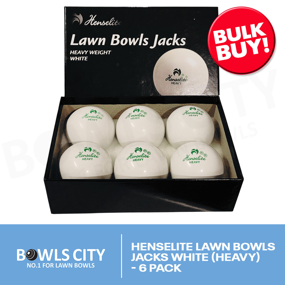 Henselite Lawn Bowls Jack ea. - White (HEAVY)