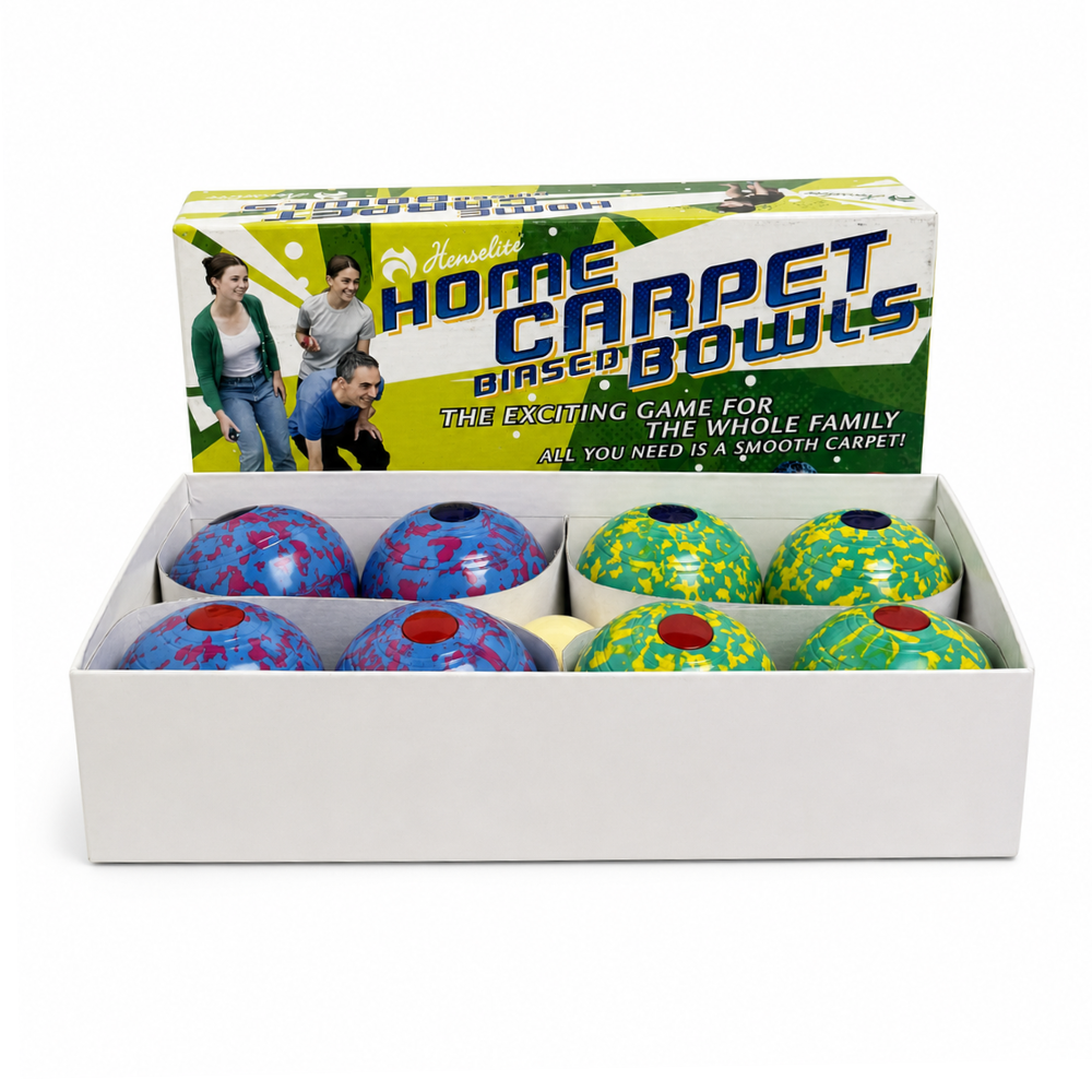 Henselite Indoor Carpet Bowls (Set Of 8 plus Jack )