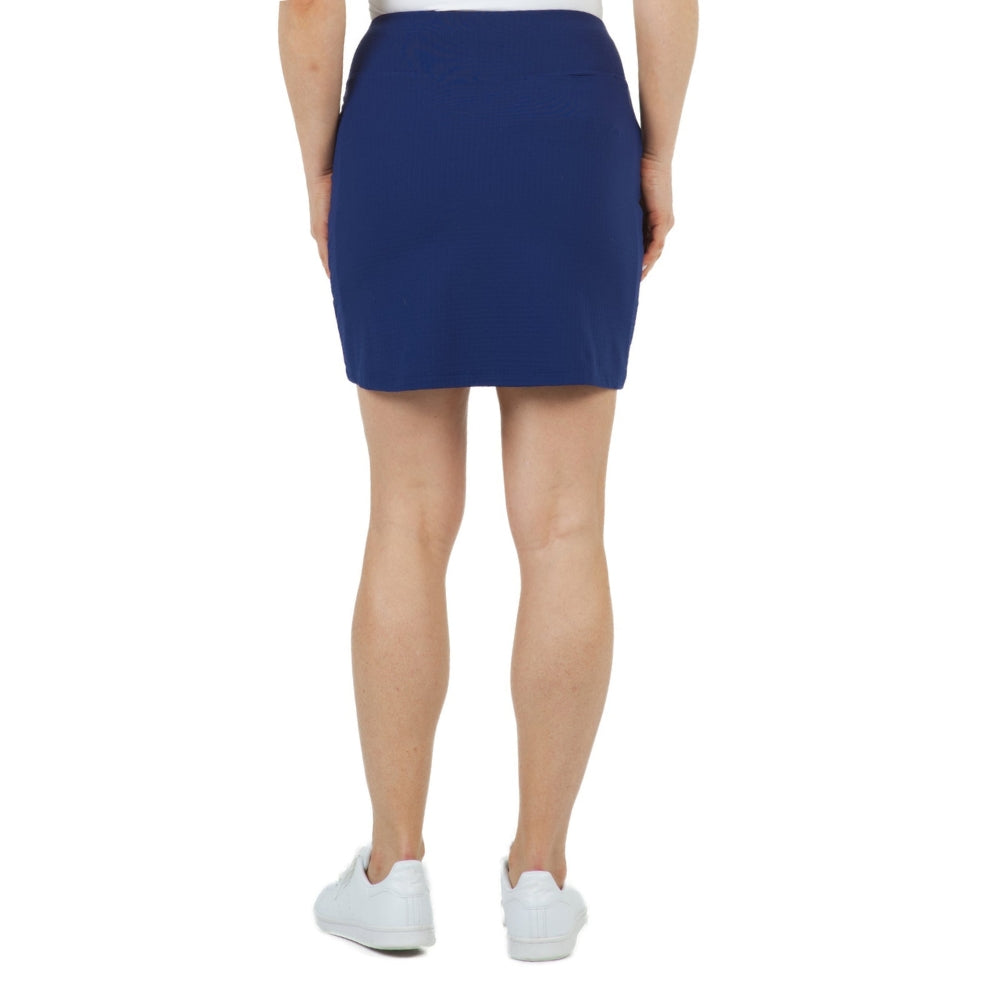 Ibkul Womens Solid Straight Skort- Navy