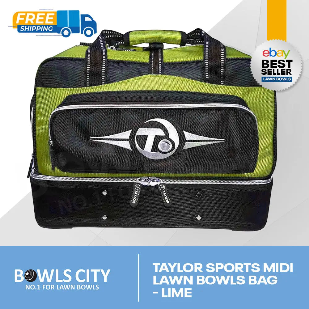 NEW COLOUR! Taylor Lime Large 4 Bowls Bag Good size - shoulder strap - Bowls City