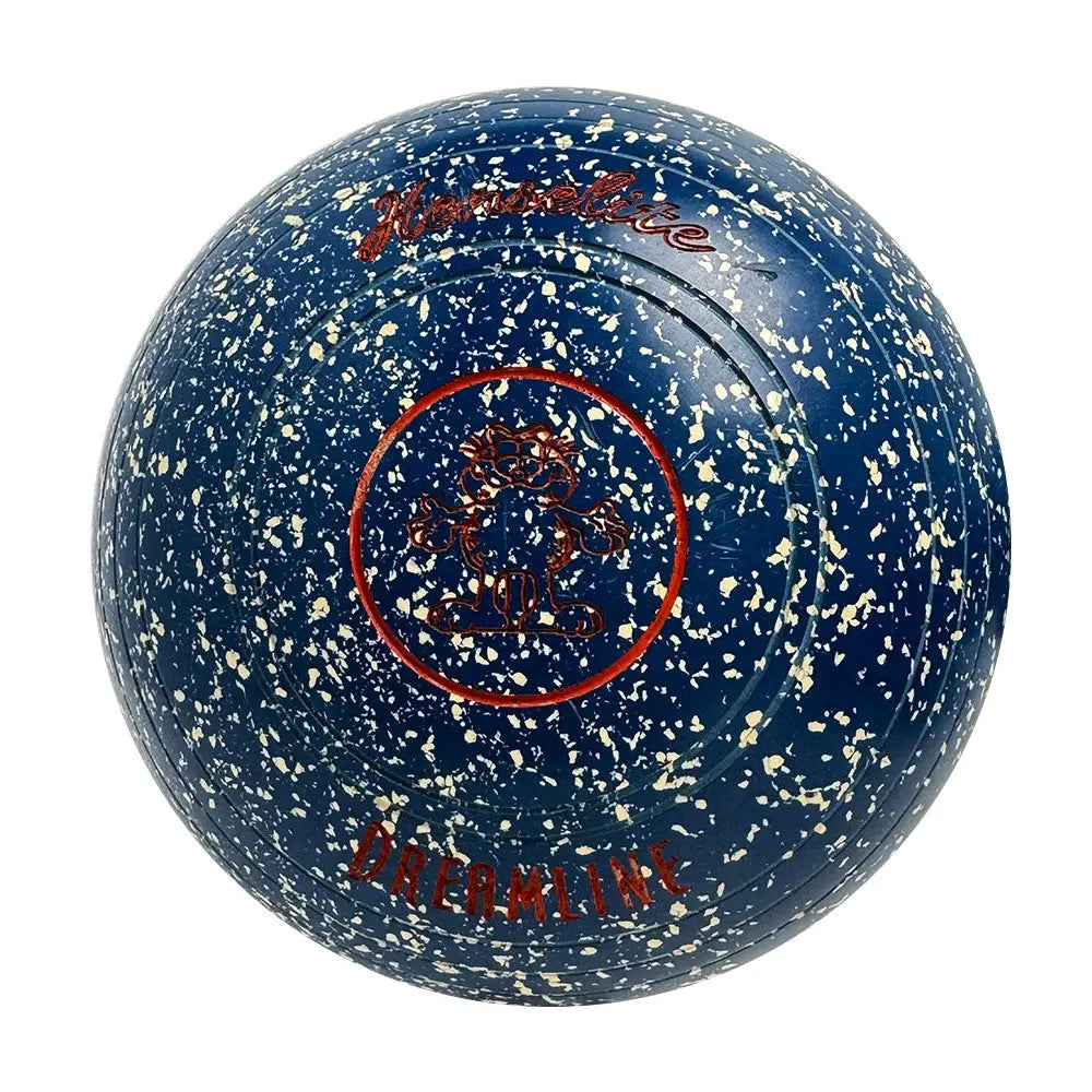 Henselite (Pre-Owned) Dreamline Lawn Bowls Size 4 Heavy Non-Gripped - Blue/White PO7-2f Henselite