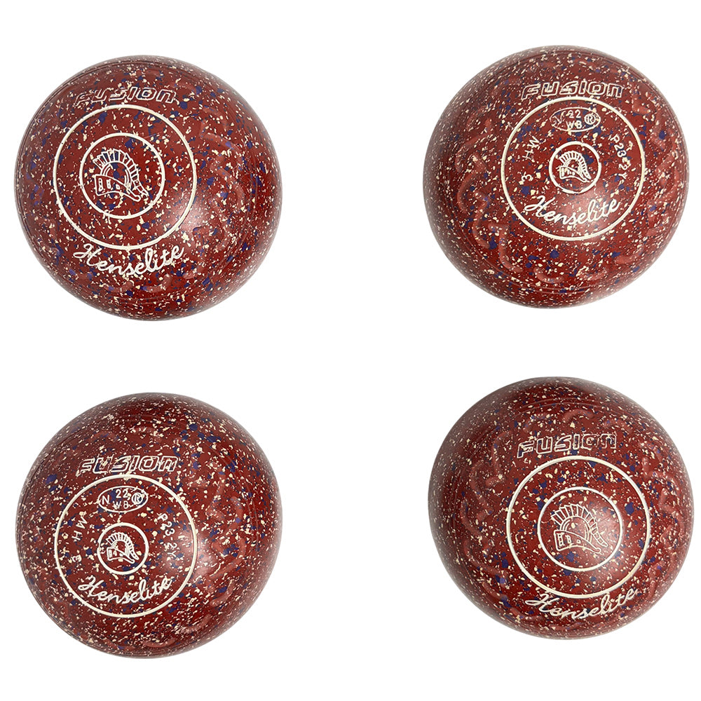 Henselite (Pre-Owned) Fusion Lawn Bowls Size 3 Heavy Gripped - Maroon P23-2Y
