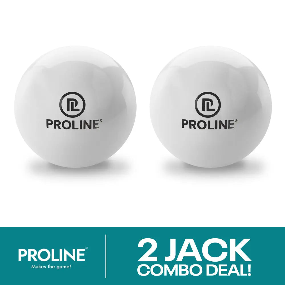 2 Pack - Proline Regulation Lawn Bowls Jacks - White - Bowls City