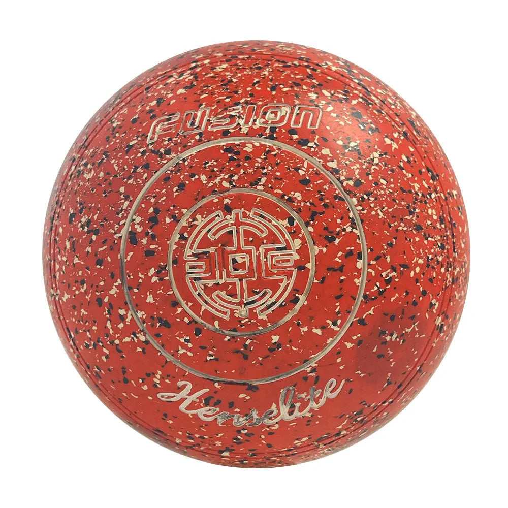 Henselite (Pre-Owned) Fusion Lawn Bowls Size 4 Heavy Non-Gripped - Orange Speckle Henselite