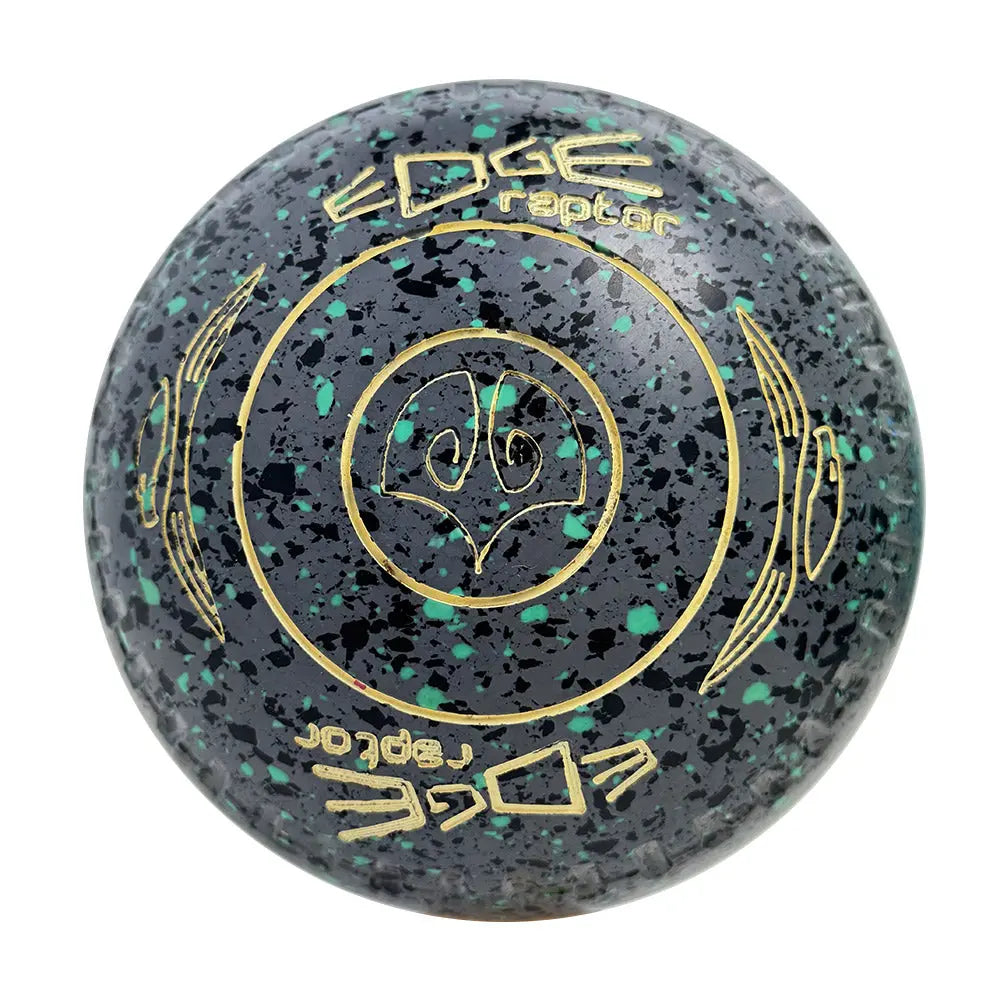 Edge (Pre-Owned) Raptor Lawn Bowls Size 3 Heavy Gripped - Grey Speckle R34-2X - Bowls City