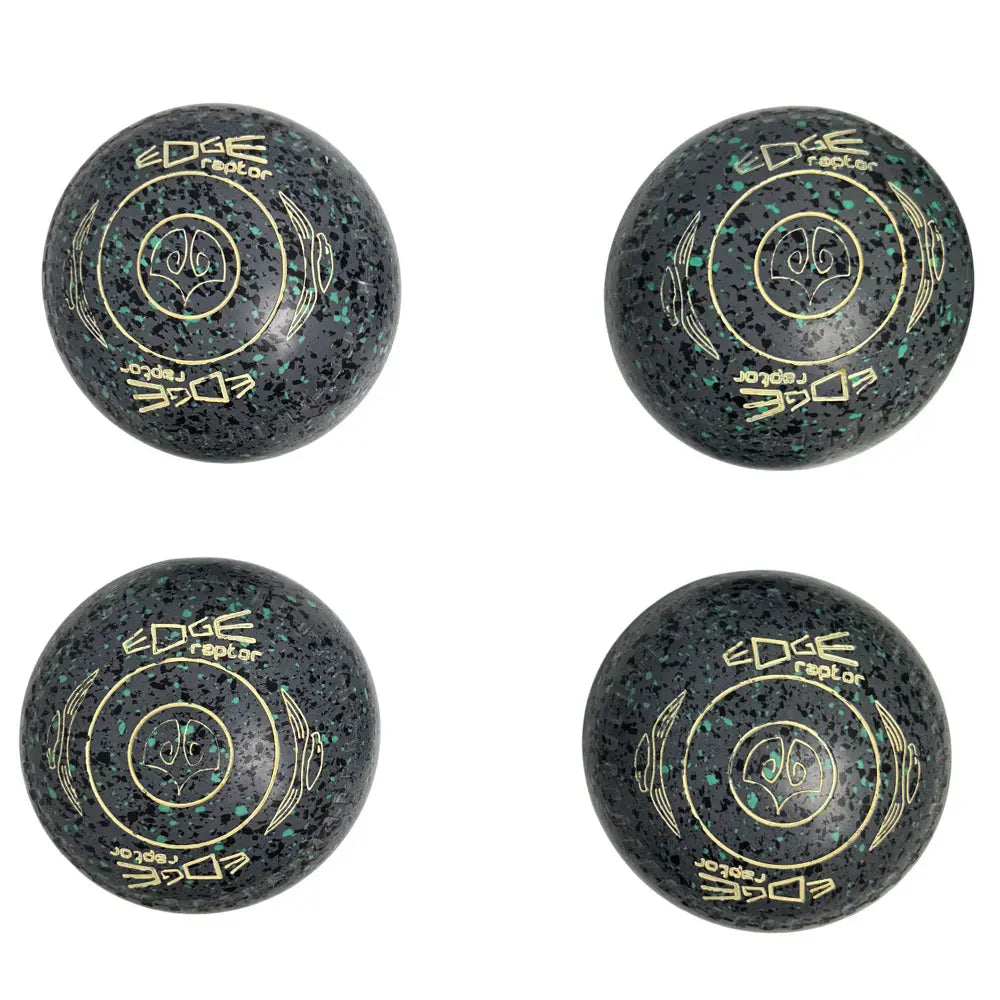 Edge (Pre-Owned) Raptor Lawn Bowls Size 3 Heavy Gripped - Grey Speckle R34-2X - Bowls City