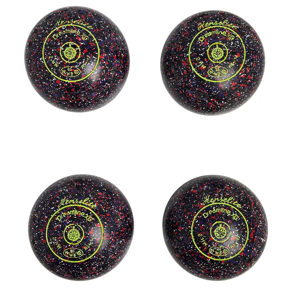Henselite (Pre-Owned) Dreamline XG Lawn Bowls Size 2 Heavy Gripped Black Speckle - R54-1J - Bowls City