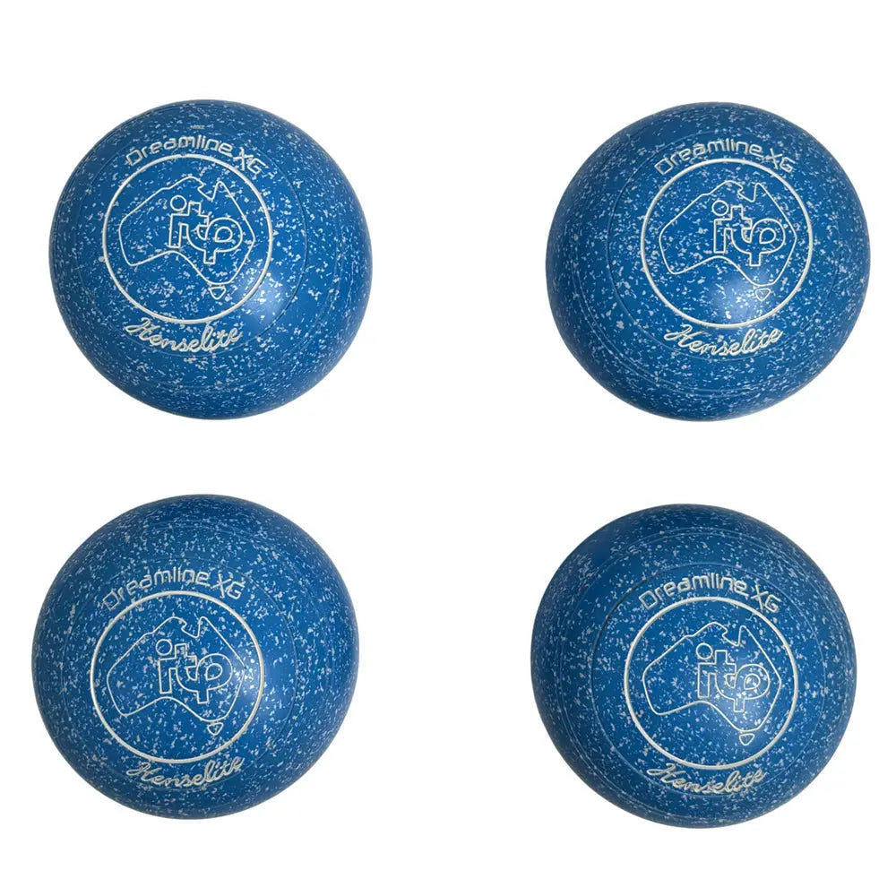 Henselite (Pre-Owned) Dreamline XG Lawn Bowls Size 4 Heavy Non-Gripped - Blue/White S33-2V Henselite
