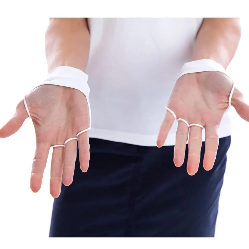 SParms Sun Protection Palmless Gloves - White SParms