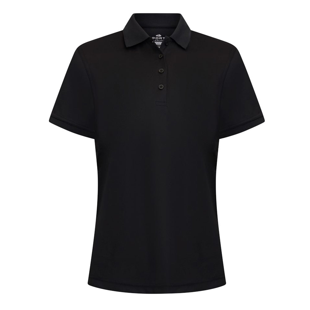 Sporte Leisure Womens Buzz Short Sleeve Polo - Black