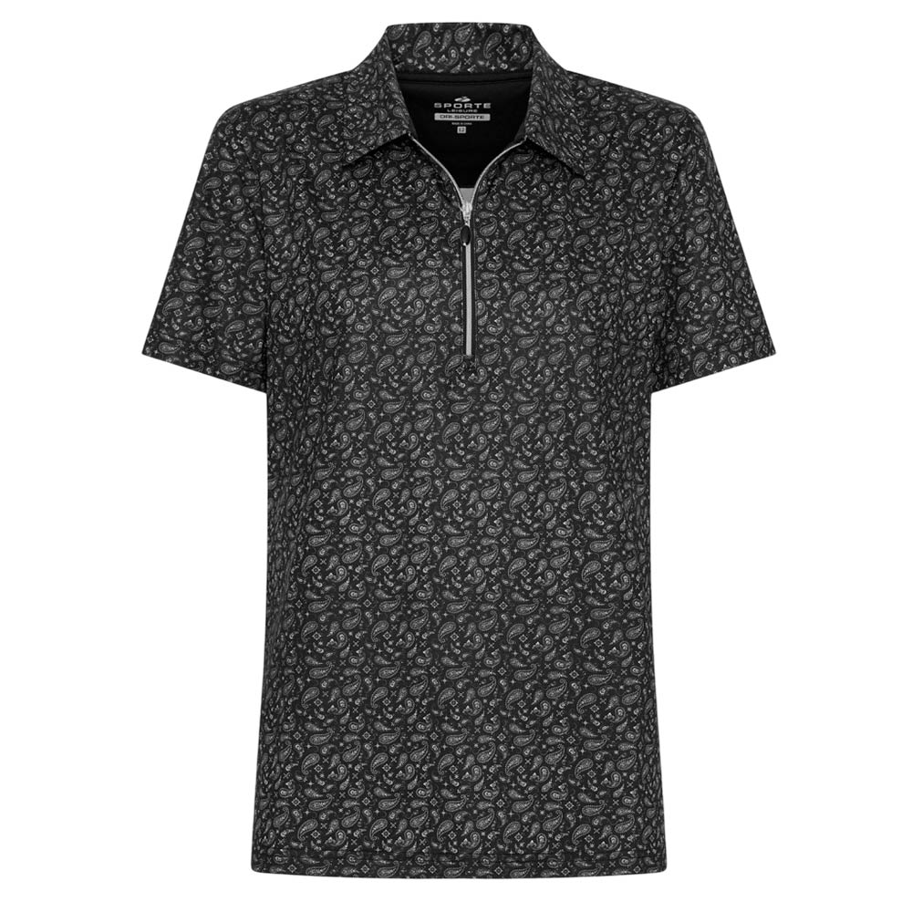 Sporte Leisure Womens Paze Short Sleeve Polo - Black
