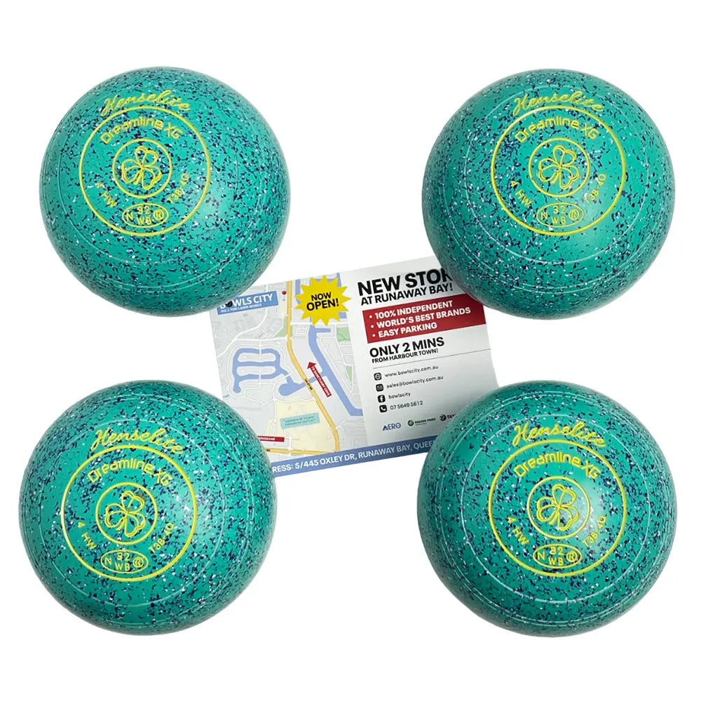 Henselite (Pre-Owned) Dreamline XG Lawn Bowls Size 4 Heavy Non-Gripped - Seaspray T38-4Q Henselite