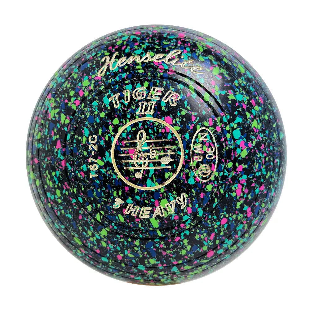 Henselite (Pre-Owned) Tiger II Lawn Bowls Size 3 Heavy Non-Gripped - Mystic T67-2C - Bowls City