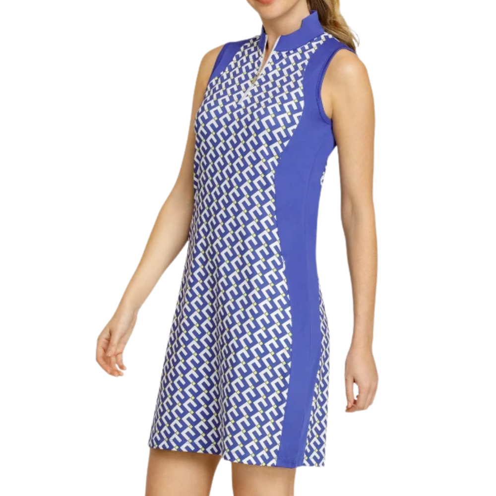 Tail Aeron Sleeveless Dress - Blue/White