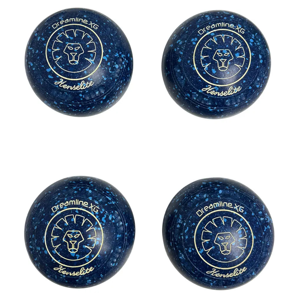 Henselite (Pre-Owned) Dreamline XG Lawn Bowls Size 4 Heavy Gripped - Blue Speckle T16-0S Henselite