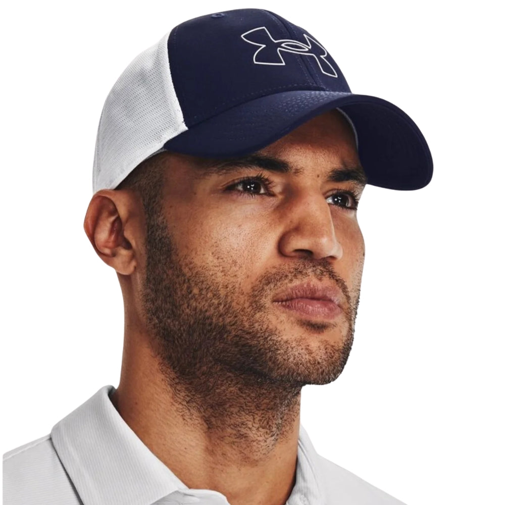 Under Armour Mens Iso-Chill Driver Mesh Cap - Navy/White