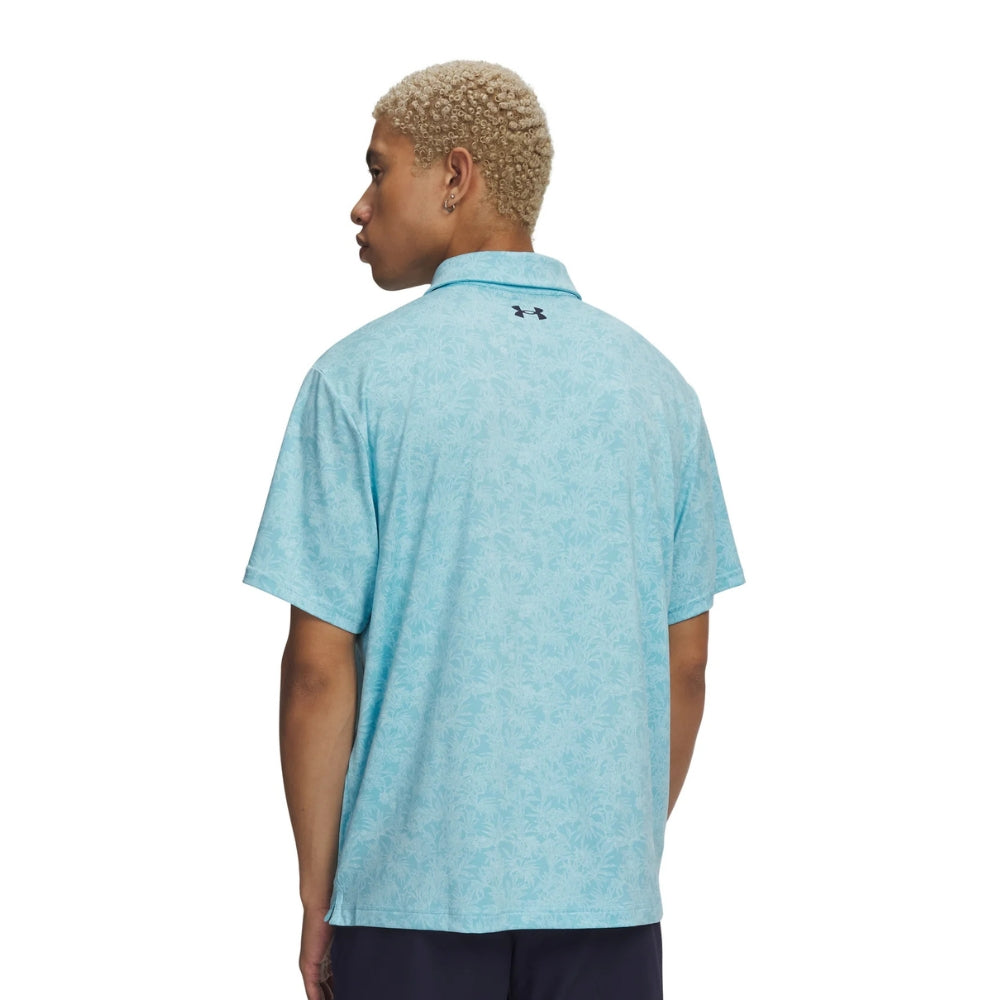 Under Armour Mens Playoff 3.0 Print Polo -Blue/Navy