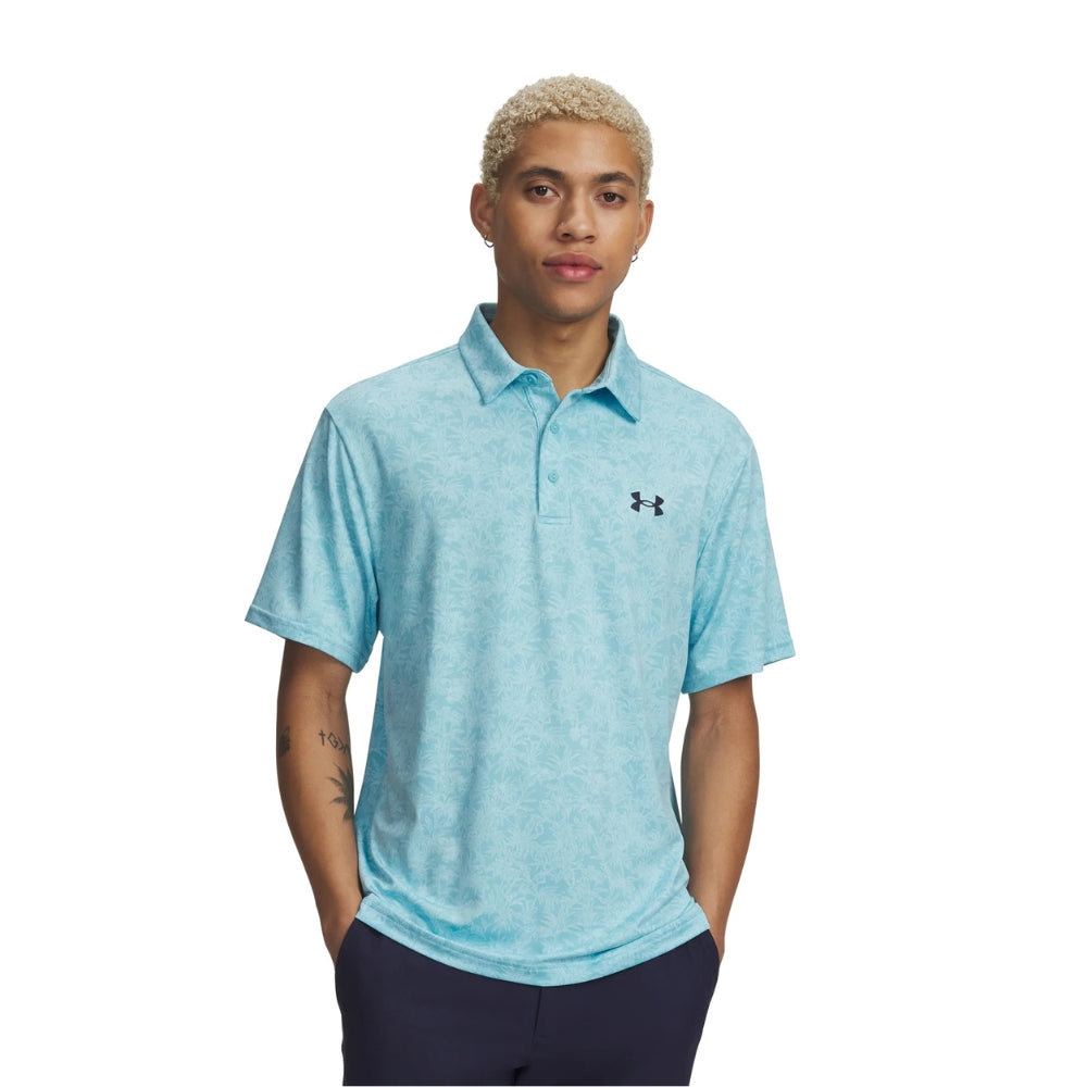 Under Armour Mens Playoff 3.0 Print Polo -Blue/Navy