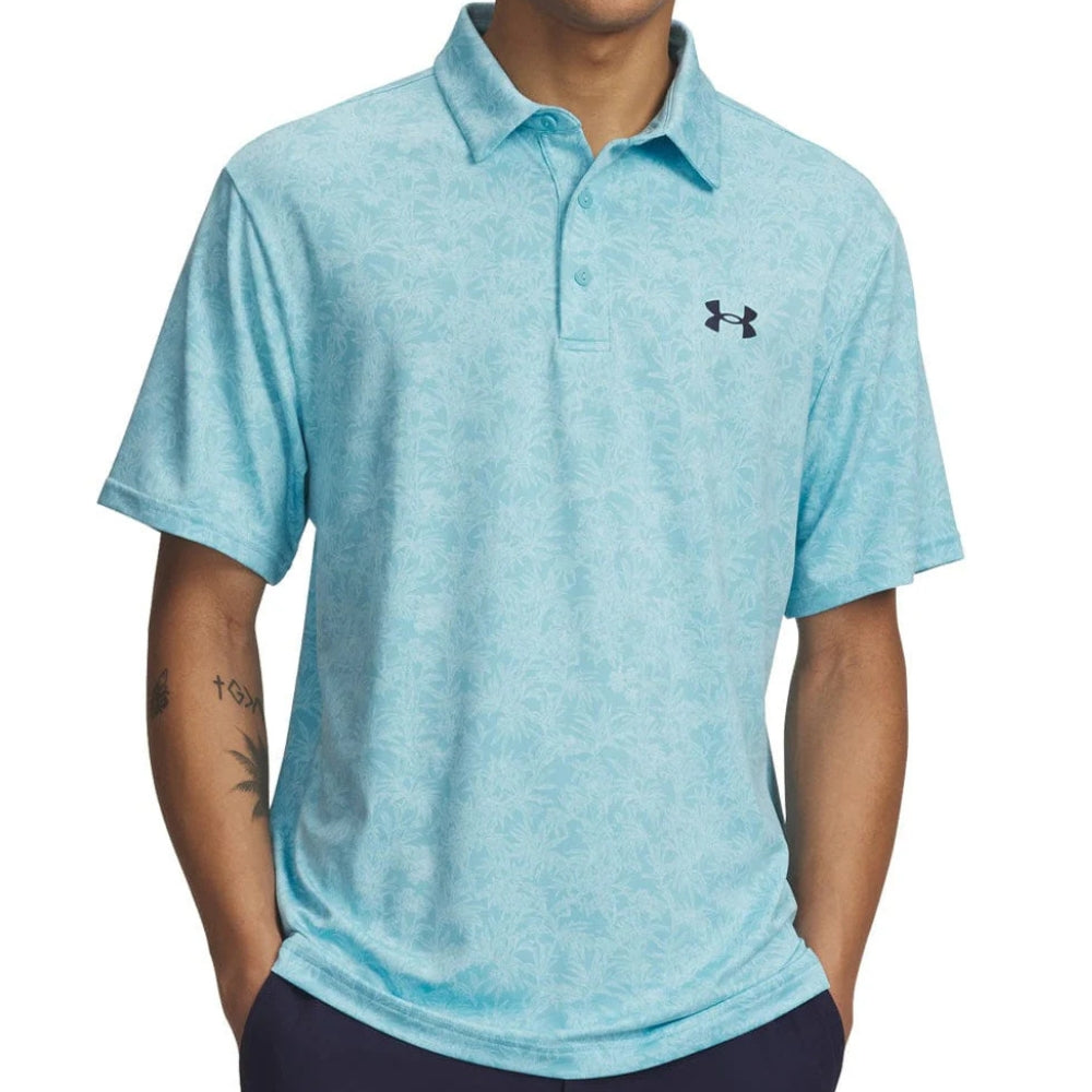 Under Armour Mens Playoff 3.0 Print Polo -Blue/Navy