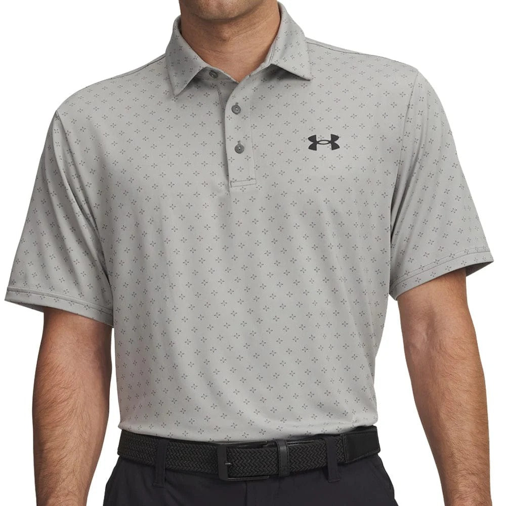 Under Armour Mens Playoff 3.0 Print Polo -Clay Green/Titanium