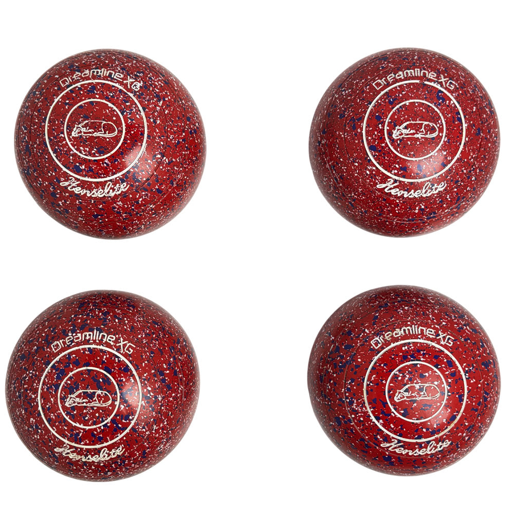 Henselite (Pre-Owned) Dreamline XG Lawn Bowls Size 3 Heavy Non-Gripped - Red Speckle Q13-2Z