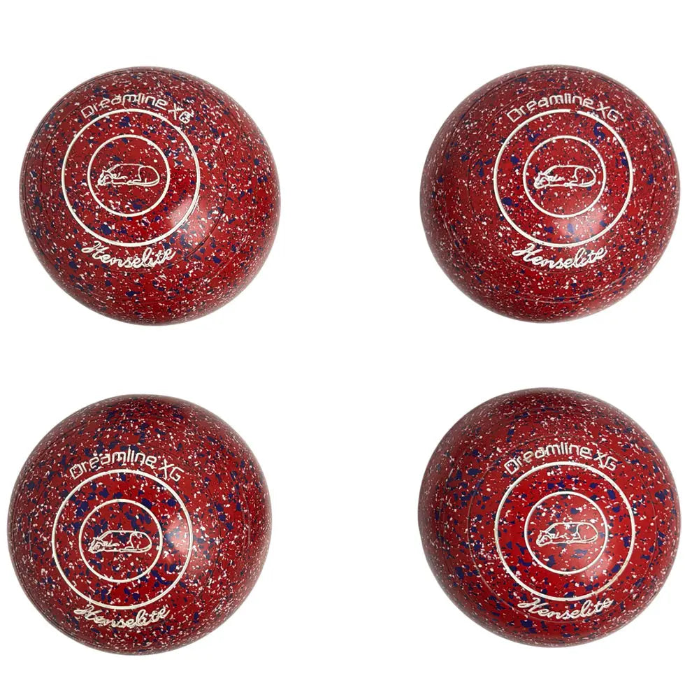 Henselite (Pre-Owned) Dreamline XG Lawn Bowls Size 3 Heavy Non-Gripped - Red Speckle Q13-2Z - Bowls City