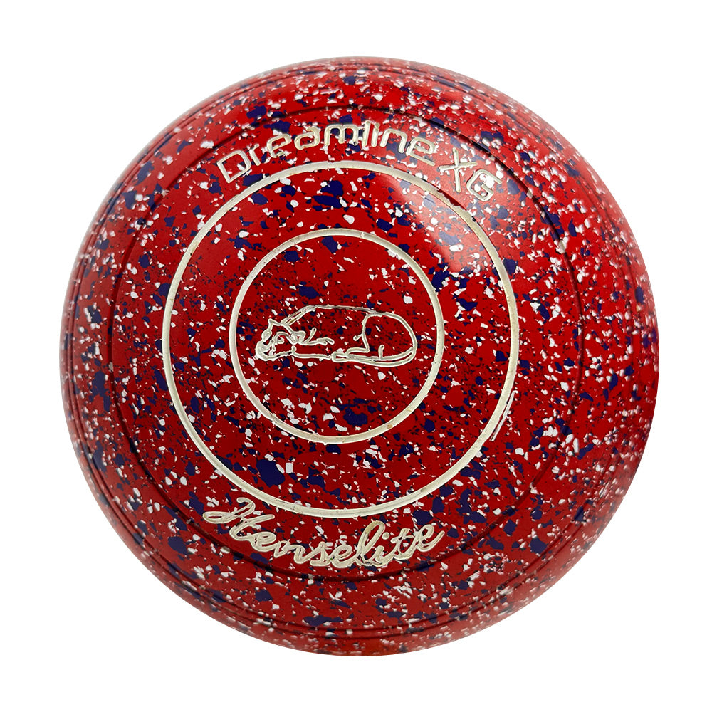 Henselite (Pre-Owned) Dreamline XG Lawn Bowls Size 3 Heavy Non-Gripped - Red Speckle Q13-2Z