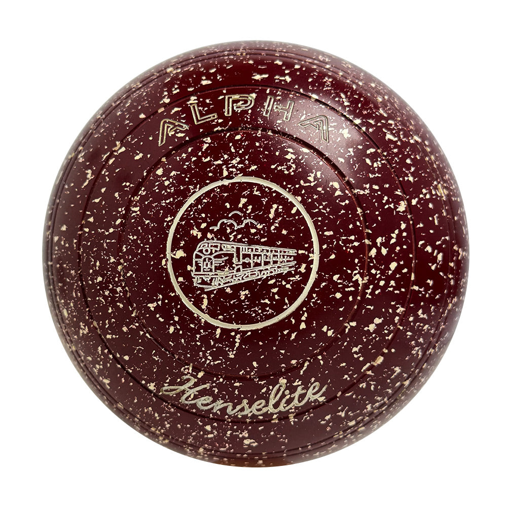 Henselite (Pre-Owned) Alpha Lawn Bowls Size 3 Non-Gripped - Maroon/White O62-4R