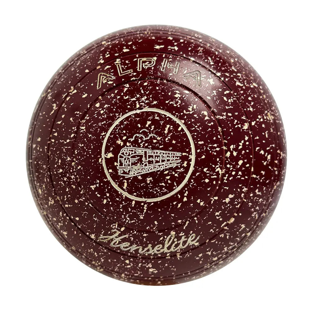 Henselite (Pre-Owned) Alpha Lawn Bowls Size 3 Non-Gripped - Maroon/White O62-4R - Bowls City
