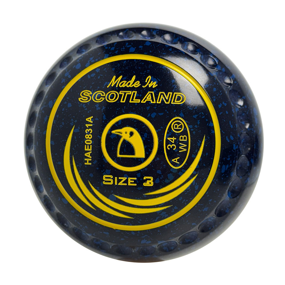 Taylor SRV Lawn Bowls Size 3 Heavy Gripped Dark Blue/Blue HAE0831A