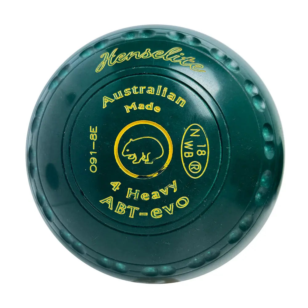 Henselite (Pre-Owned) ABT-Evo Lawn Bowls 4 Heavy Gripped Green - O91-8E - Bowls City