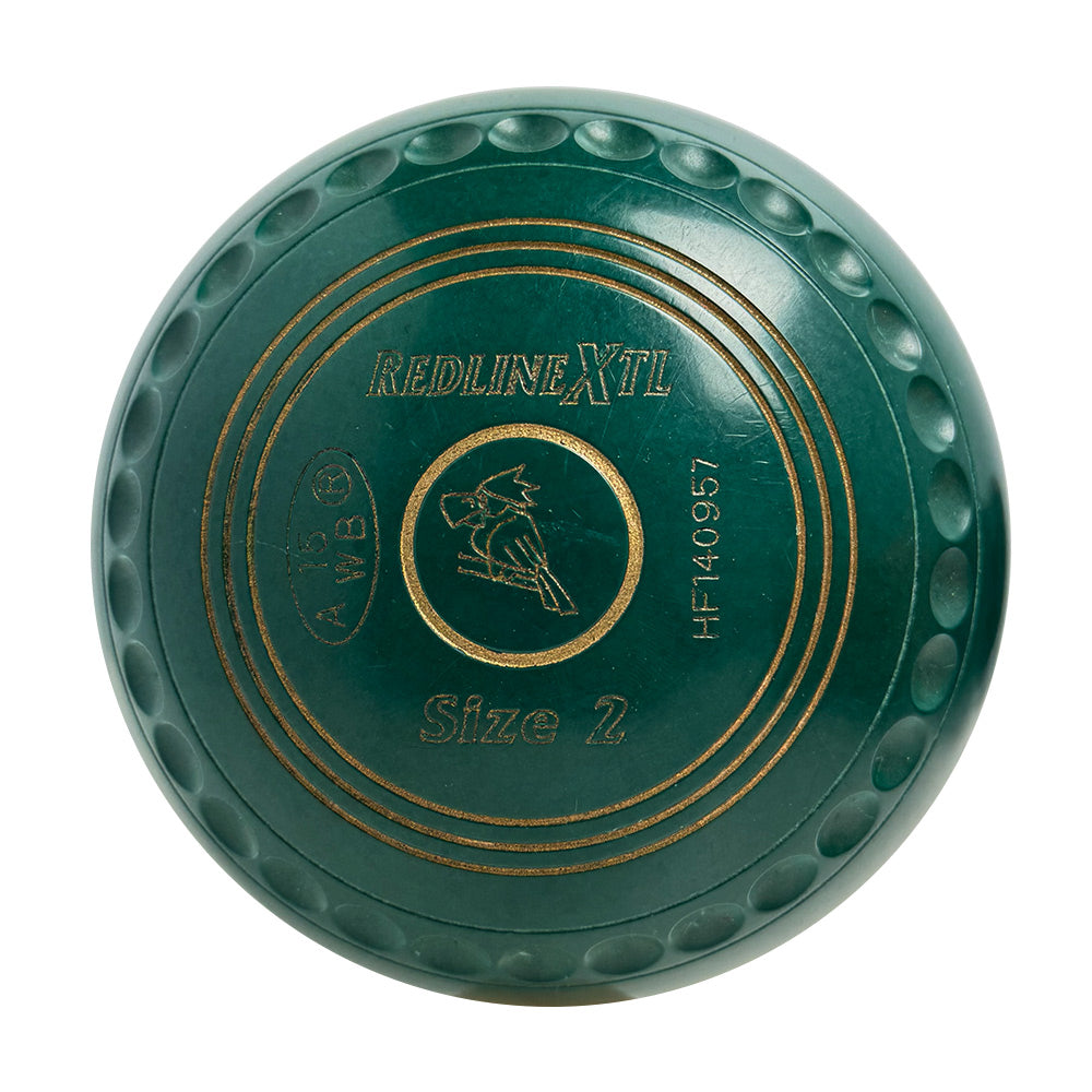 Taylor (Pre-Owned) Redline XTL Lawn Bowls Size 2 Heavy Gripped - Green HF140957