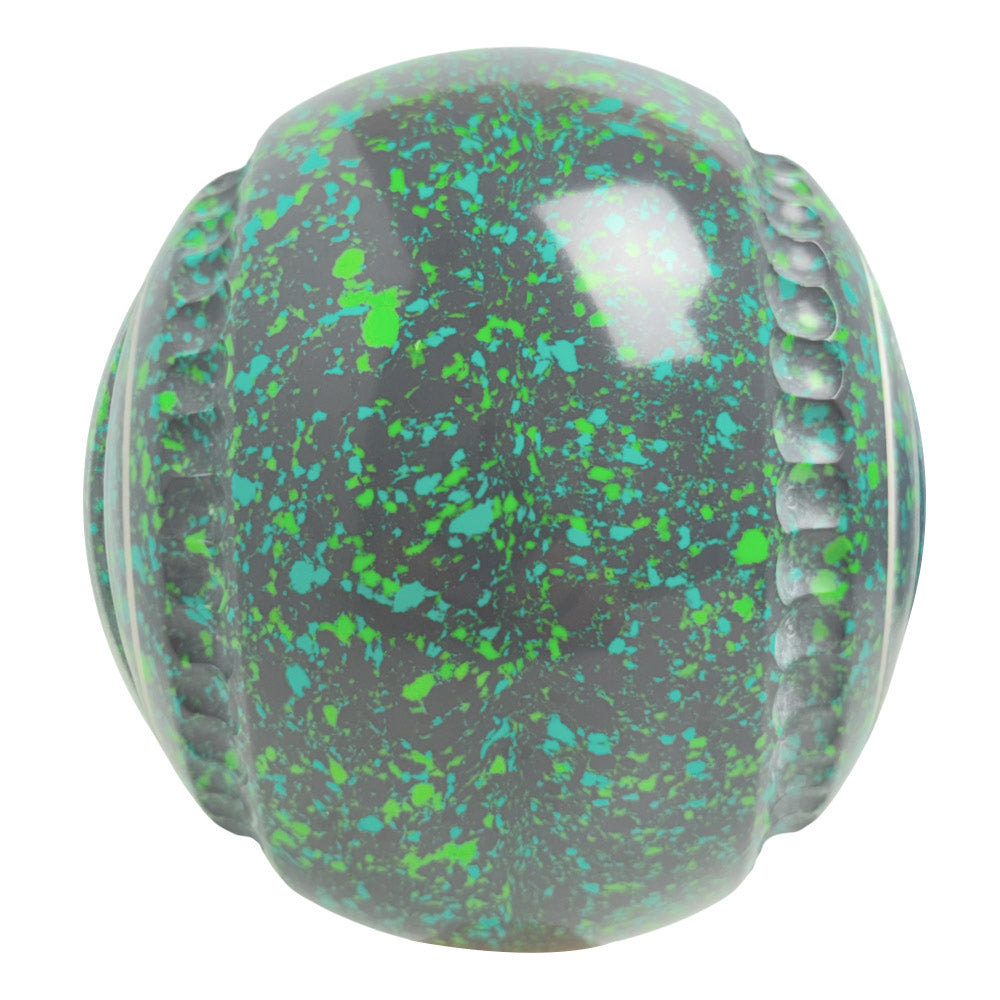 Greenmaster Premier Lawn Bowls Size 4 Heavy Gripped Grey/Blue/Lime - AC1114A