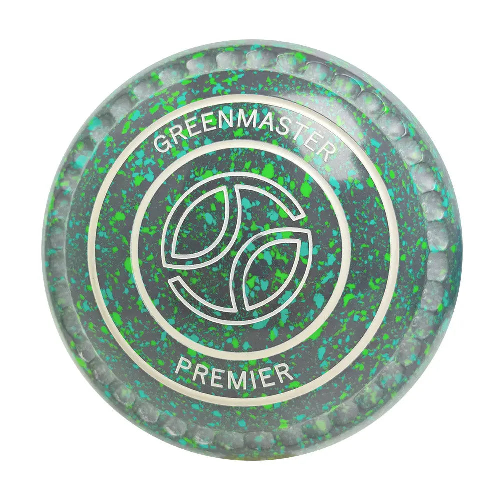 Greenmaster Premier Lawn Bowls Size 4 Heavy Gripped Grey/Blue/Lime - AC1091A - Bowls City