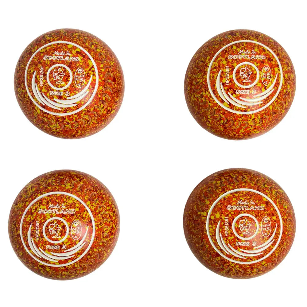 Taylor (Pre-Owned) SRV Lawn Bowls 3 Heavy Gripped Orange/Yellow - HP351391 - Bowls City