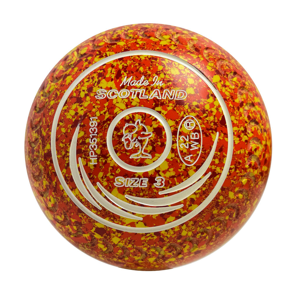 Taylor (Pre-Owned) SRV Lawn Bowls 3 Heavy Gripped Orange/Yellow - HP351391