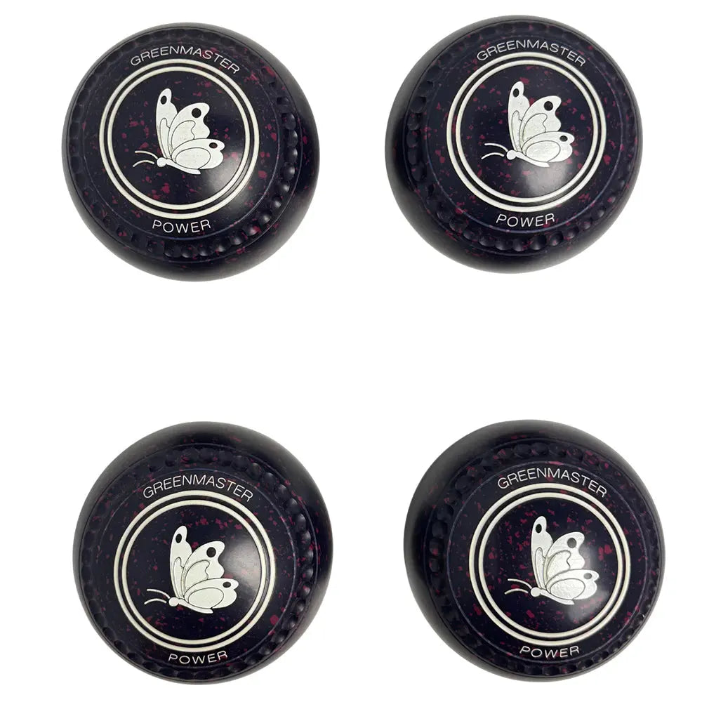 Greenmaster (Pre-Owned) Power Lawn Bowls Size 3 Heavy Gripped - Navy/Magenta X491409A Greenmaster