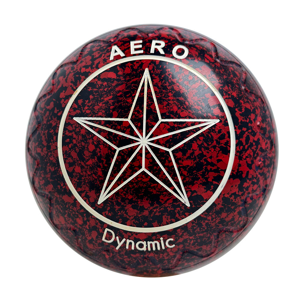 Aero (Pre-Owned) Dynamic Lawn Bowls 2.5 Heavy Zig-Zag  Red/Navy - 190769 Aero Bowls