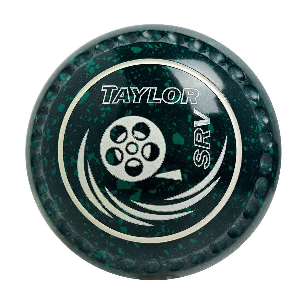 Taylor SRV Lawn Bowls Size 4 Heavy Gripped Dark Green/Green- HAE2162A