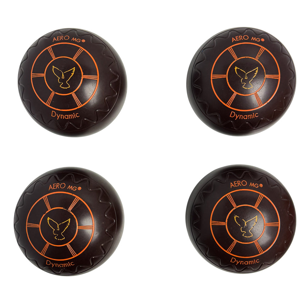 Aero (Pre-Owned) Dynamic Lawn Bowls 3 Heavy Zig Zag Brown - 163050