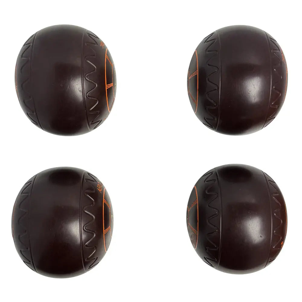 Aero (Pre-Owned) Dynamic Lawn Bowls 3 Heavy Zig Zag Brown - 163050 - Bowls City