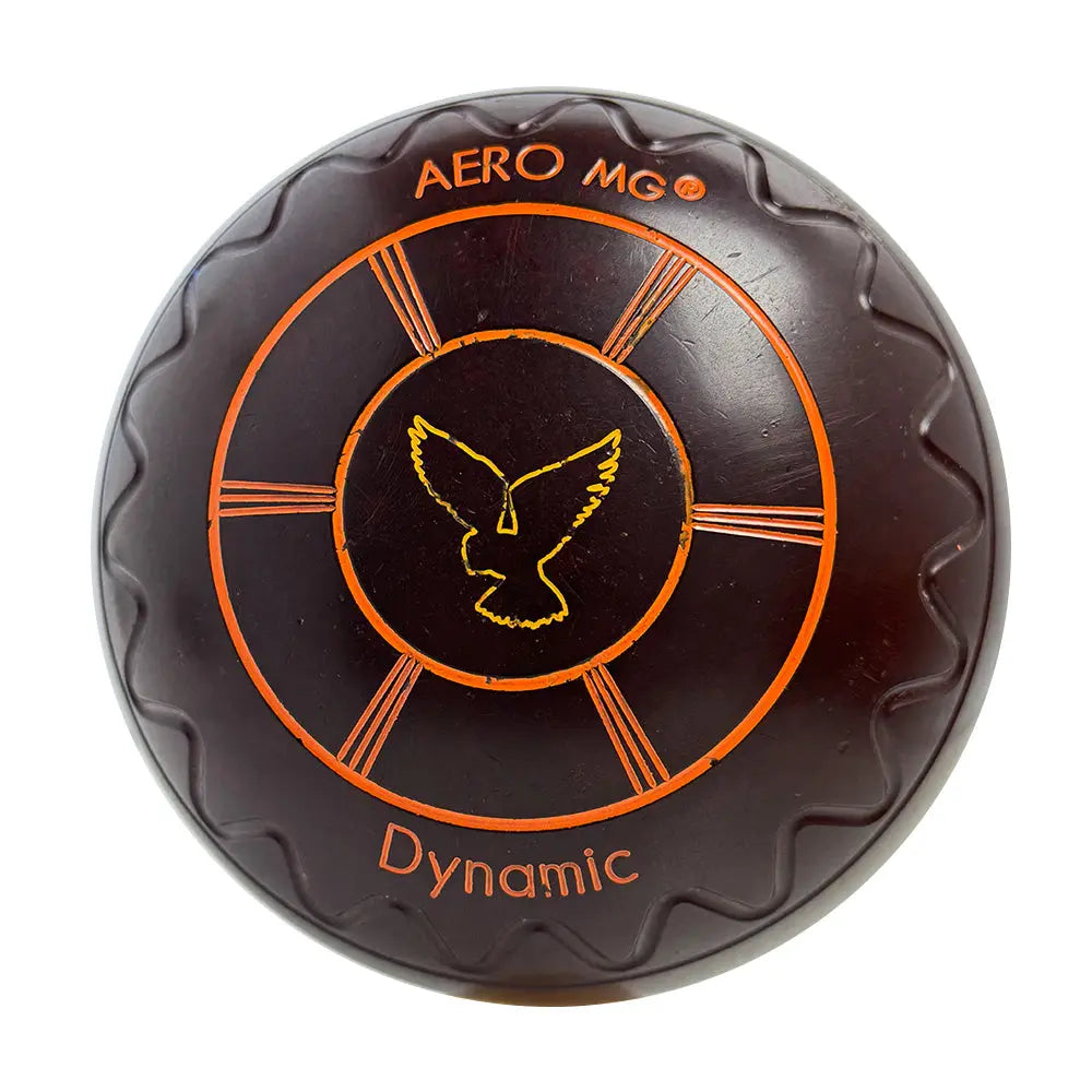 Aero (Pre-Owned) Dynamic Lawn Bowls 3 Heavy Zig Zag Brown - 163050 - Bowls City