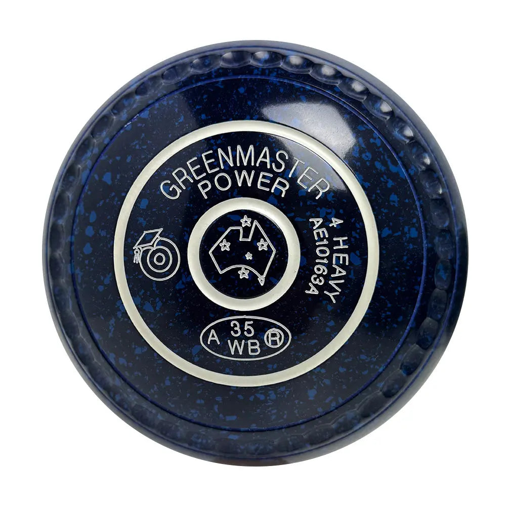 Greenmaster Power Lawn Bowls Size 4 Heavy Non-Gripped Dark Blue/Blue - AE10163A Taylor