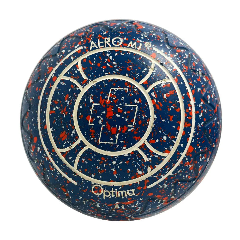 Aero (Pre-Owned) Optima Lawn Bowls 3.5 Heavy Z-Scoop Blue/Orange/White -166393 - Bowls City