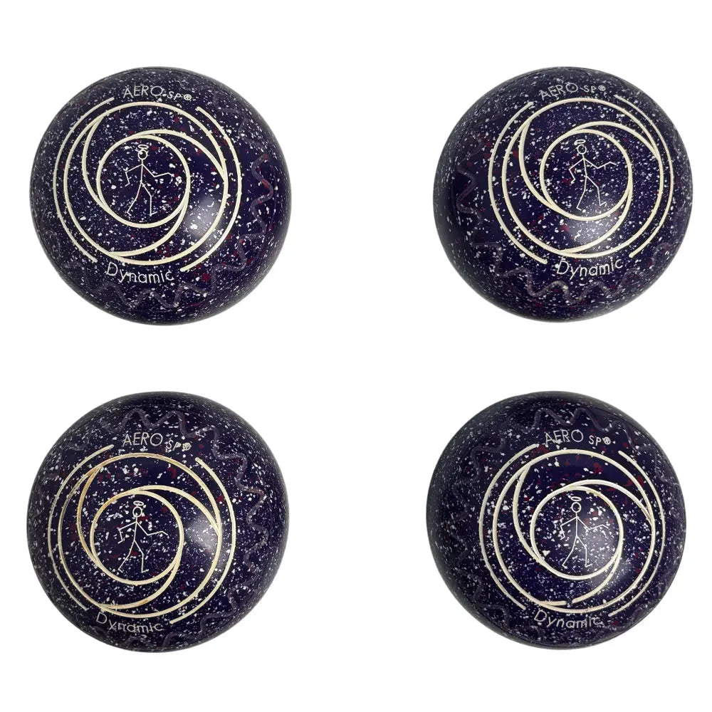 Aero (Pre-Owned) Dynamic Lawn Bowls 3 Heavy Zig Zag Purple Speckle - 168588 Aero Bowls
