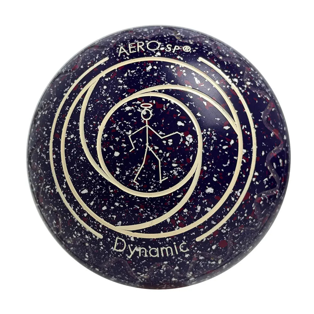 Aero (Pre-Owned) Dynamic Lawn Bowls 3 Heavy Zig Zag Purple Speckle - 168588 Aero Bowls