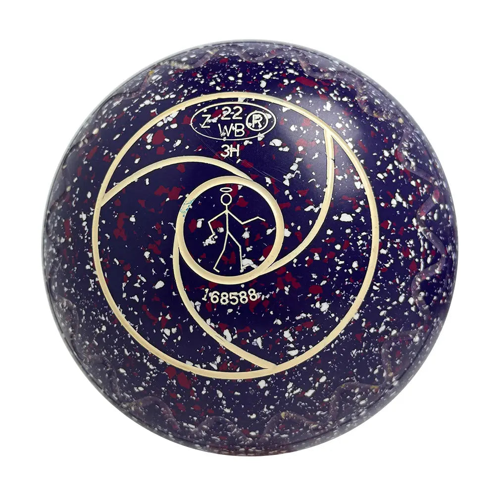 Aero (Pre-Owned) Dynamic Lawn Bowls 3 Heavy Zig Zag Purple Speckle - 168588 Aero Bowls