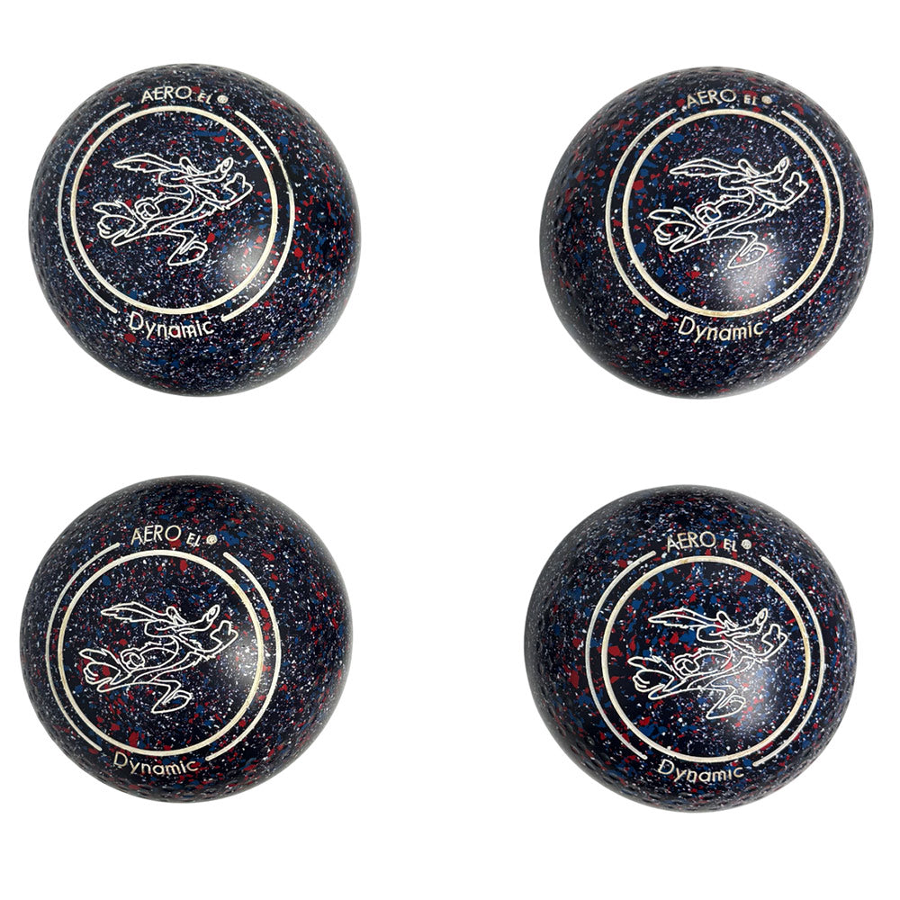 Aero (Pre-Owned) Dynamic Lawn Bowls 4 Heavy Dimple Grip Navy Speckle - 172486